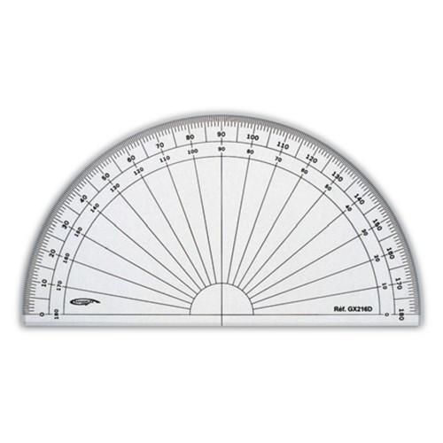 GRAPHOPLEX Semi Circular Protractor In Degrees 16cm