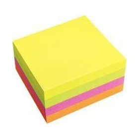 WONDAY - Fluo Sticky Notes Cube - 75 x 75 mm (320 sheets)