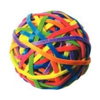 WONDAY - Ball of Fluo Rubber Bands - 38 x 3 mm - 70 g