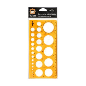 WONDAY - Circle Template 27 Circles - 2 to 40mm