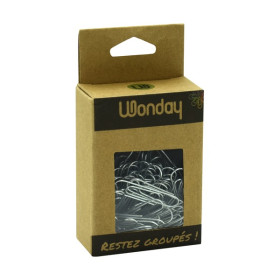 WONDAY - Galvanised Paper Clips - 30 mm (box of 100)
