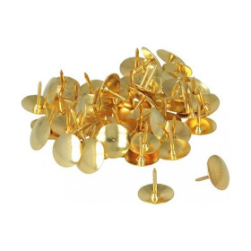 WONDAY - Flat Brass Pushpins Gold - Pack of 100