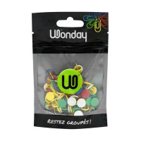 WONDAY - Brass-Plated Flat Head Drawing Pins - Assorted - Box of 100