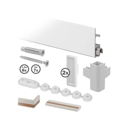 STAS - Cliprail - Complete Rail Kit - White - 150cm