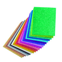 EFCO - Papier Pailletté - A4 / 21 X 29,7 cm - 20 Pièces. / 200 g / M² - Multicolore Assortis