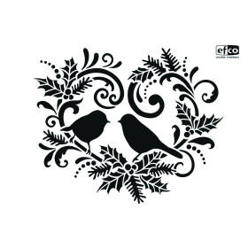 EFCO - Pochoir - Oiseau en Ornement - DIN A4 - Lot de 1