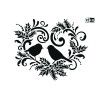 EFCO - Pochoir - Oiseau en Ornement - DIN A4 - Lot de 1
