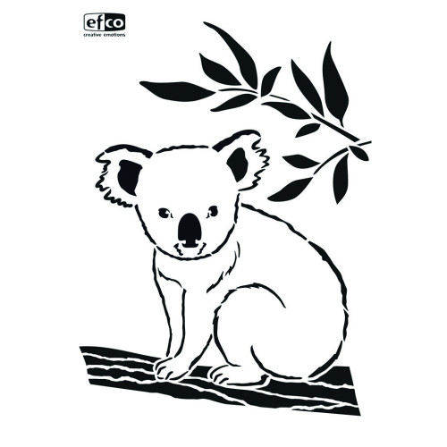 EFCO - Pochoir - Koala / Eucalyptus - DIN A4 - Lot de 1