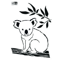 EFCO - Pochoir - Koala / Eucalyptus - DIN A4 - Lot de 1