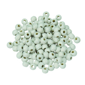 EFCO - Perles en Bois - Diamètre de Perçage 2,5 mm - 10 mm - 53 Pièces - Blanc