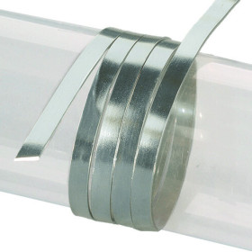 EFCO - Fil Aluminium Anodisé - Plat - 1 X 5 mm - 2 m - Argenté