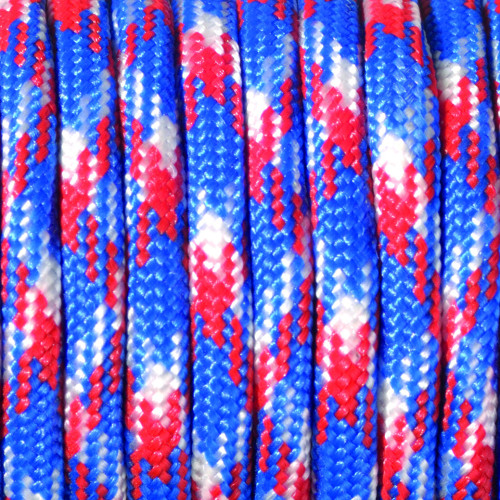 EFCO - Paracorde - Mélange de Couleurs - 4 mm X 4 m - 1 Pièce - Rouge Bleu Blanc