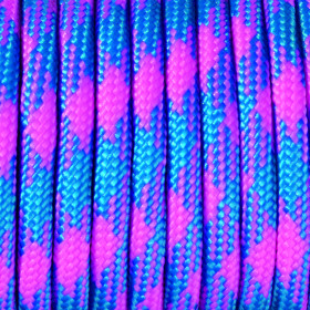 EFCO - Paracorde - Mélange de Couleurs - 4 mm X 4 m - 1 Pièce - Pink Bleu Azur