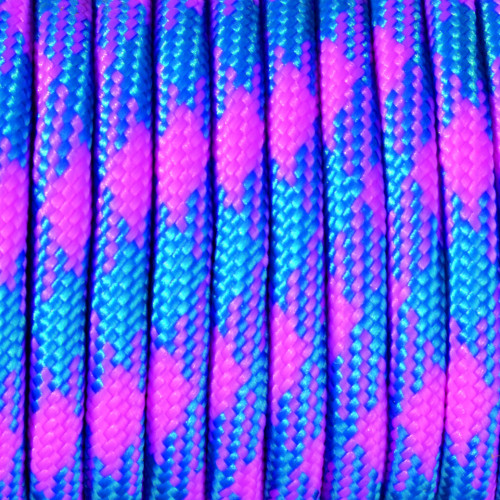 EFCO - Paracorde - Mélange de Couleurs - 4 mm X 4 m - 1 Pièce - Pink Bleu Azur