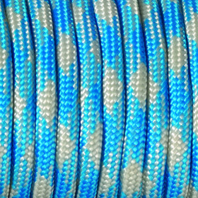 EFCO - Paracorde - Mélange de Couleurs - 4 mm X 4 m - 1 Pièce - Bleu Azur Gris Clair