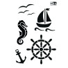 EFCO - Pochoir - Maritime - DIN A4 - Lot de 5