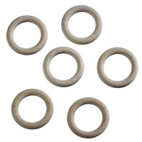 EFCO - Anneaux en Bois de Hêtre - Ø56 mm - 6 Pièces - Brut
