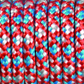 EFCO - Paracorde - Mélange de Couleurs - 2 mm X 4 m - 1 Pièce - Rouge Turquoise Blanc