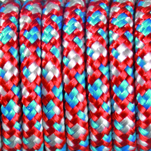 EFCO - Paracorde - Mélange de Couleurs - 2 mm X 4 m - 1 Pièce - Rouge Turquoise Blanc