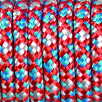 EFCO - Paracorde - Mélange de Couleurs - 2 mm X 4 m - 1 Pièce - Rouge Turquoise Blanc