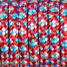 EFCO - Paracorde - Mélange de Couleurs - 2 mm X 4 m - 1 Pièce - Rouge Turquoise Blanc