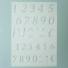 EFCO - Pochoir - Chiffres + Signes - DIN A5 - Lot de 34