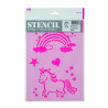EFCO - Pochoir - Arc en Ciel et Licorne - DIN A4 - Lot de 6