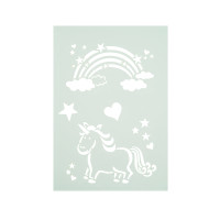EFCO - Pochoir - Arc en Ciel et Licorne - DIN A4 - Lot de 6