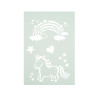EFCO - Pochoir - Arc en Ciel et Licorne - DIN A4 - Lot de 6