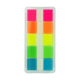 WONDAY - Repositionable Soft Bookmarks 20x44mm Translucent Fluo (pack of 100)