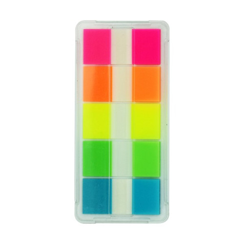 WONDAY - Repositionable Soft Bookmarks 20x44mm Translucent Fluo (pack of 100)