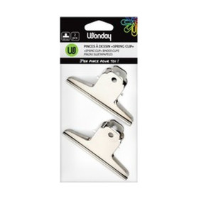 WONDAY - Pinces à Dessin Spring Clip Métal 100mm (lot de 2)