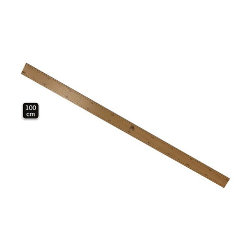 WONDAY - School Blackboard Ruler 1m - Natural Wood
