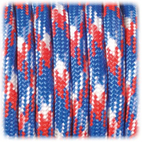 EFCO - Paracorde - Mélange de Couleurs - 4 mm X 4 m - 1 Pièce - Rouge Bleu Blanc