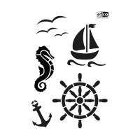 EFCO - Pochoir - Maritime - DIN A4 - Lot de 5