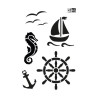 EFCO - Pochoir - Maritime - DIN A4 - Lot de 5