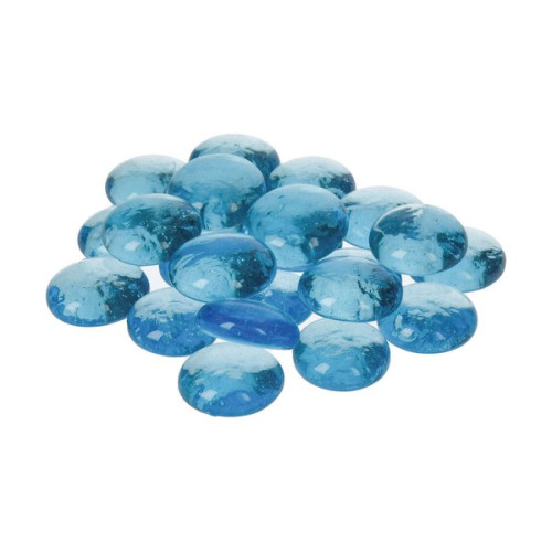 EFCO - Nuggets en Verre - 18 - 20 mm - 100 g / Env. 20 Pièces - Bleu Clair