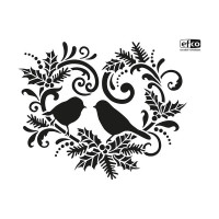 EFCO - Pochoir - Oiseau en Ornement - DIN A4 - Lot de 1