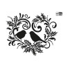 EFCO - Pochoir - Oiseau en Ornement - DIN A4 - Lot de 1
