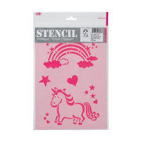 EFCO - Pochoir - Arc en Ciel et Licorne - DIN A4 - Lot de 6