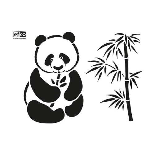 EFCO - Pochoir - Panda / Bambou - DIN A4 - Lot de 1