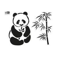 EFCO - Pochoir - Panda / Bambou - DIN A4 - Lot de 1