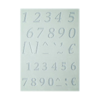 EFCO - Pochoir - Chiffres + Signes - DIN A5 - Lot de 34