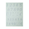 EFCO - Pochoir - Chiffres + Signes - DIN A5 - Lot de 34