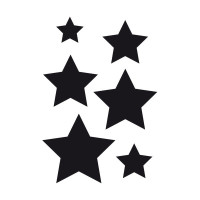 EFCO - Pochoir - Étoiles - DIN A5 - Lot de 6