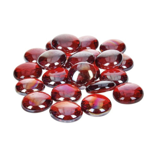 EFCO - Nuggets en Verre Irisé - 18 - 20 mm - 100 g / Env. 20 Pièces - Rouge