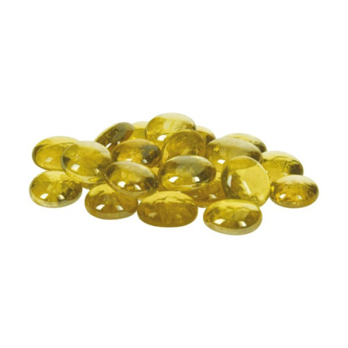 EFCO - Nuggets en Verre Irisé - 18 - 20 mm - 100 g / Env. 20 Pièces - Jaune
