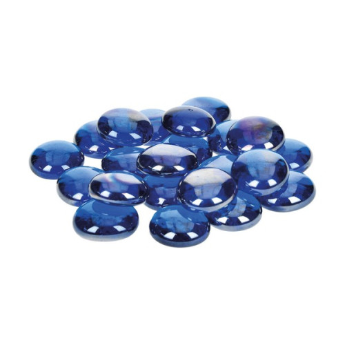 EFCO - Nuggets en Verre Irisé - 18 - 20 mm - 100 g / Env. 20 Pièces - Bleu Clair