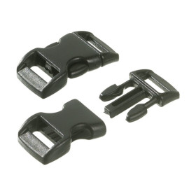 EFCO - Plastic Clip Buckle - 16 / 20 mm - 100 Pieces - Black