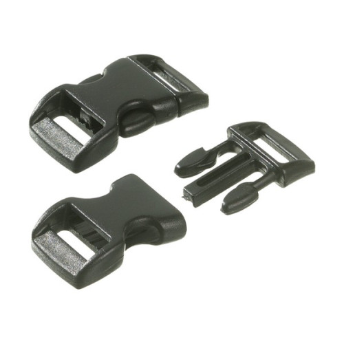 EFCO - Plastic Clip Buckle - 16 / 20 mm - 100 Pieces - Black